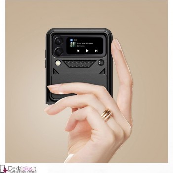 5in1 smūgiams atsparus dėklas su žiedu ir kameros apsauga (Samsung Z flip 3)